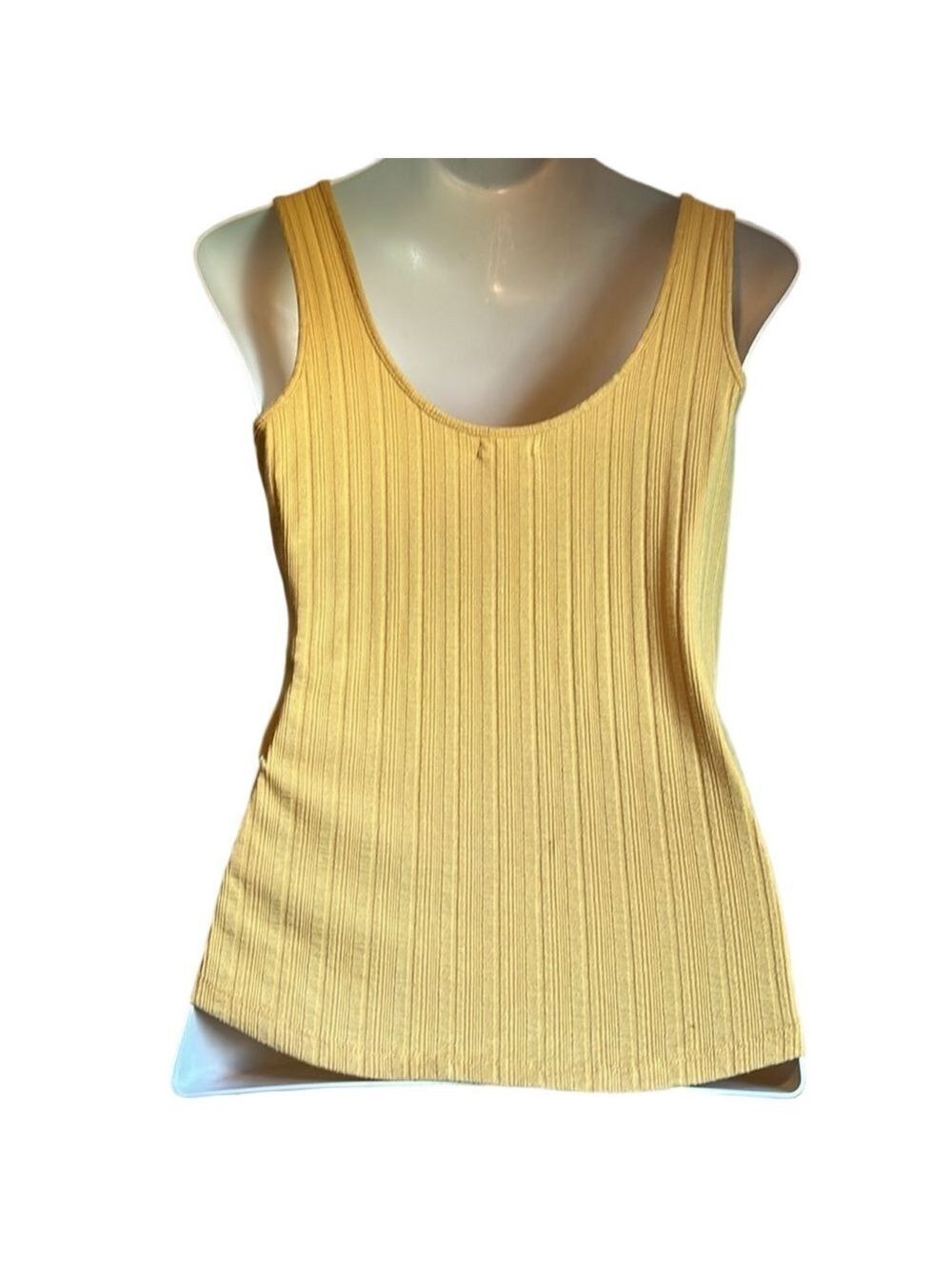 Maurices Mustard Button-Front Ribbed Tank Top - Picture 5 of 7